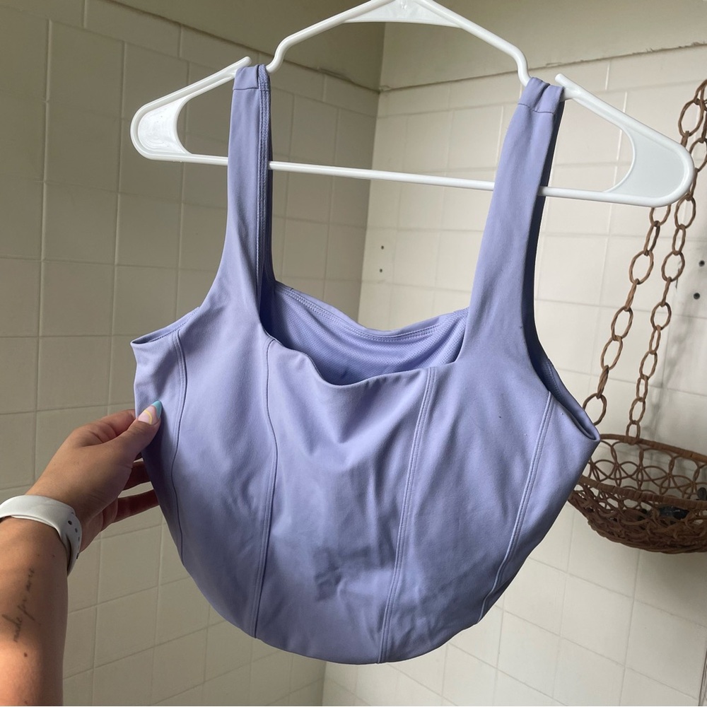 Pale purple workout corset top